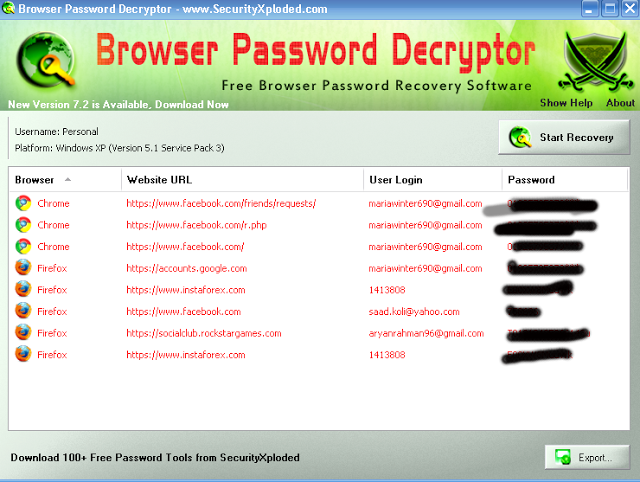 online password decryptor